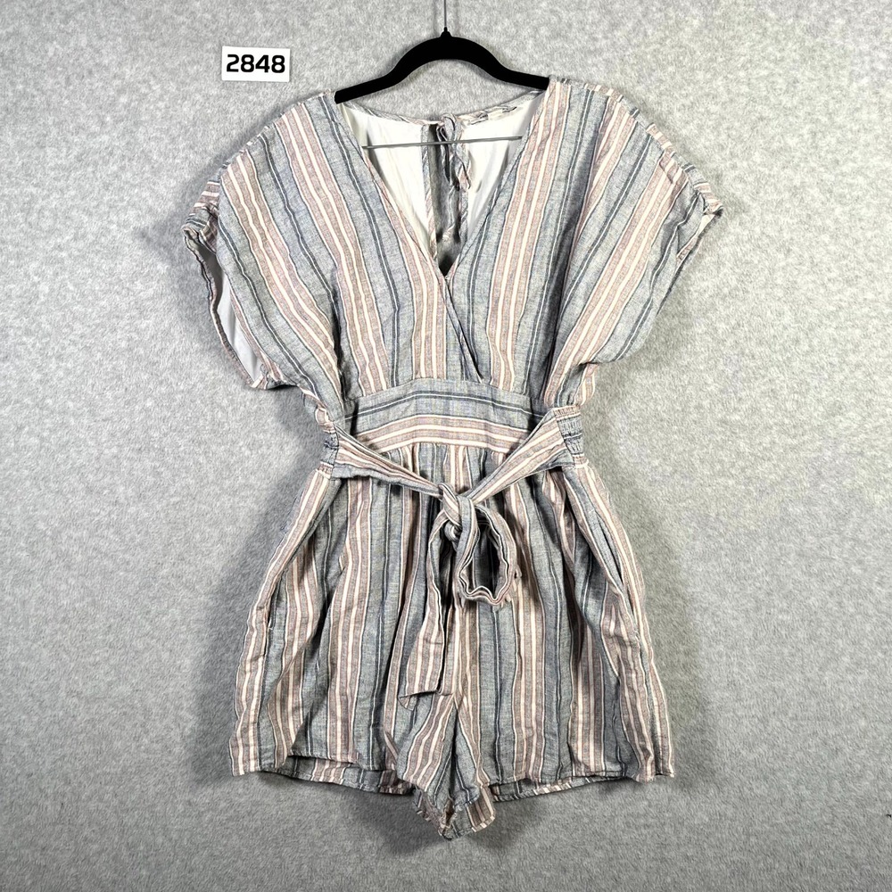 American Eagle Outfitters One Piece Romper Women Large Multicolor Striped Casual